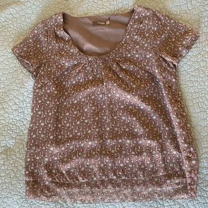 Scoop Neck Giraffe Blouse